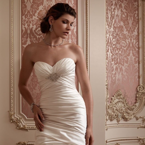 Casablanca Ivory/Silver Wedding Dress 2086